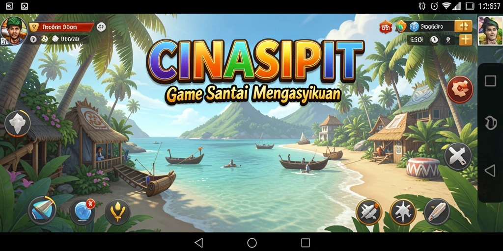 Tangkapan layar gameplay CINASIPIT yang penuh warna dan menyenangkan.