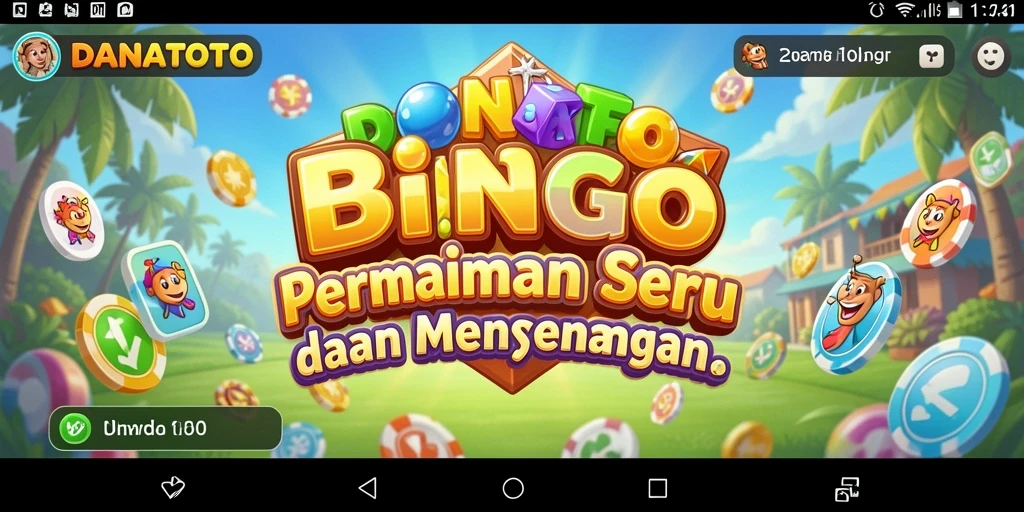 Tampilan seru dari gameplay Bingo di DANATOTO.