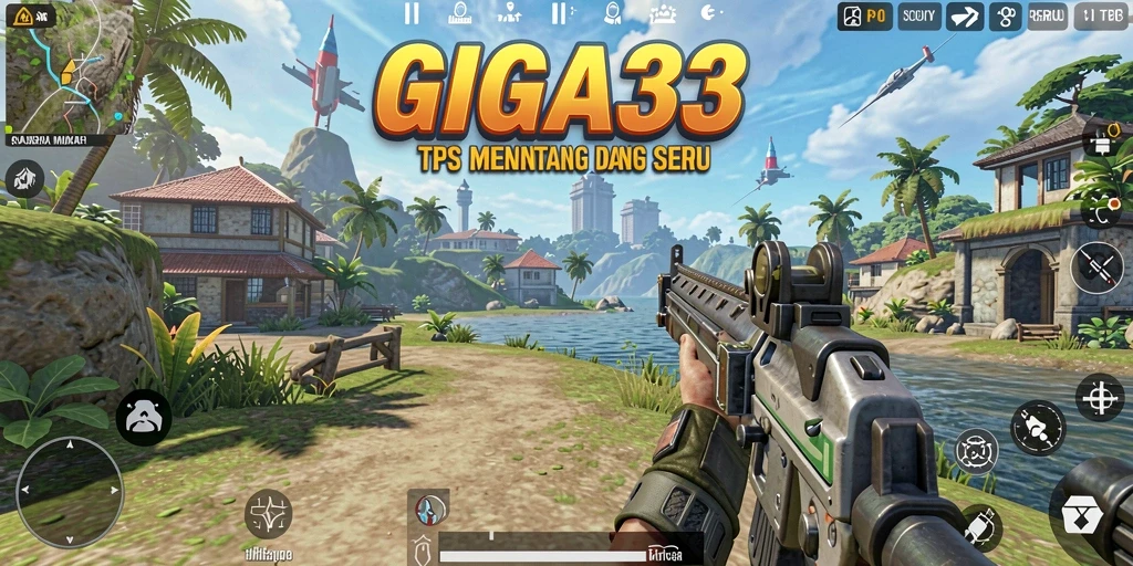 Tangkapan layar menunjukkan aksi seru di GIGA33 dengan gameplay TPS.