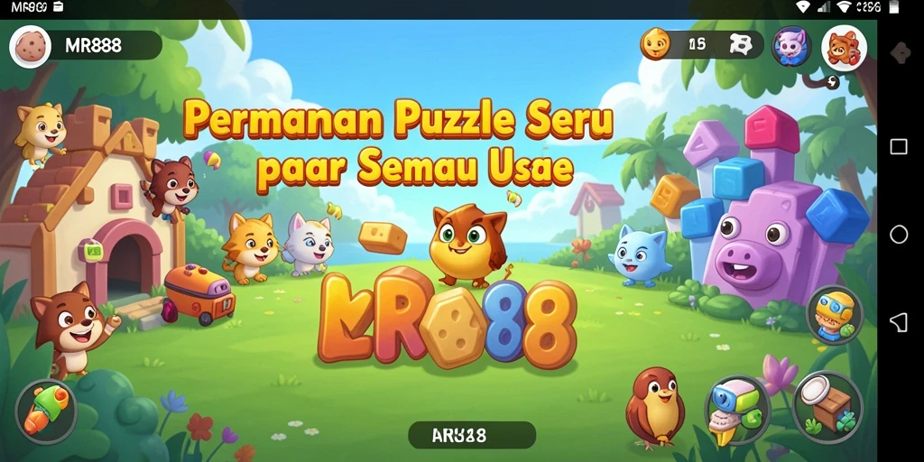 Tampilan gameplay MR888 dengan puzzle yang menantang.
