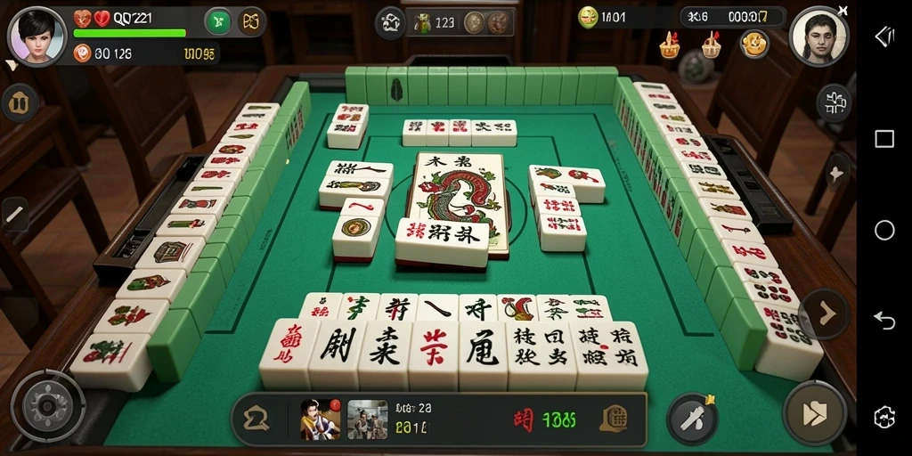 Tampilan gameplay Mahjong yang menantang dan menarik di QQ1221.