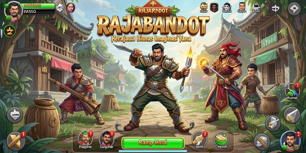 Tampilan gameplay RAJABANDOT yang menarik dan penuh strategi.