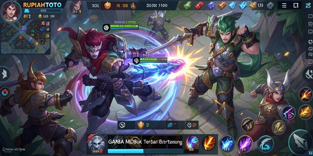 Screenshot gameplay RUPIAHTOTO menunjukkan aksi pertarungan yang seru.