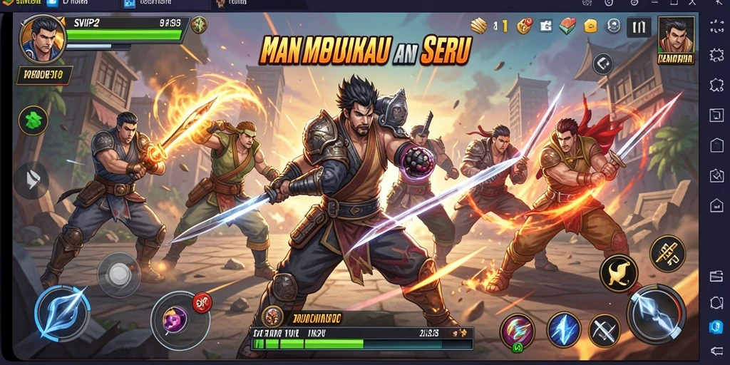 Tampilan seru dari gameplay pertarungan di SVIP2.